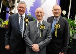SNP Highland constituency winners (from left) Fergus Ewing, David Thompson and Rob Gibson