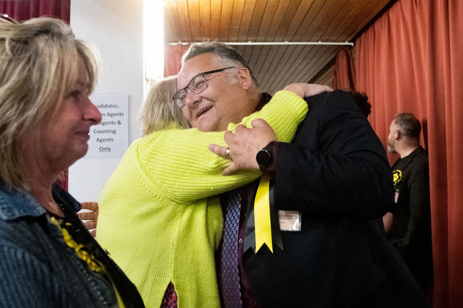 SNP Graham Leadbitter wins.Moray West, Nairn and Strathspey Election Count at Elgin Town Hall. Picture: Daniel Forsyth.