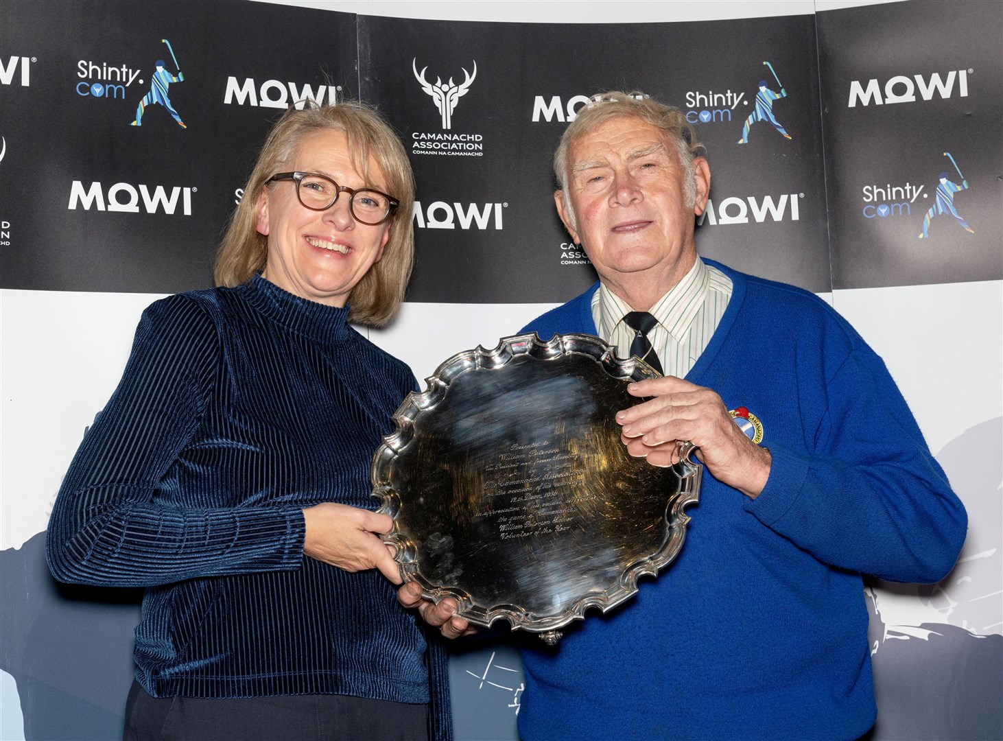 Volunteer of the year was Rob Ritchie, of Newtonmore, with the Paterson Salver which was presented by Vicky Jindall. Pictures: Neil Paterson.