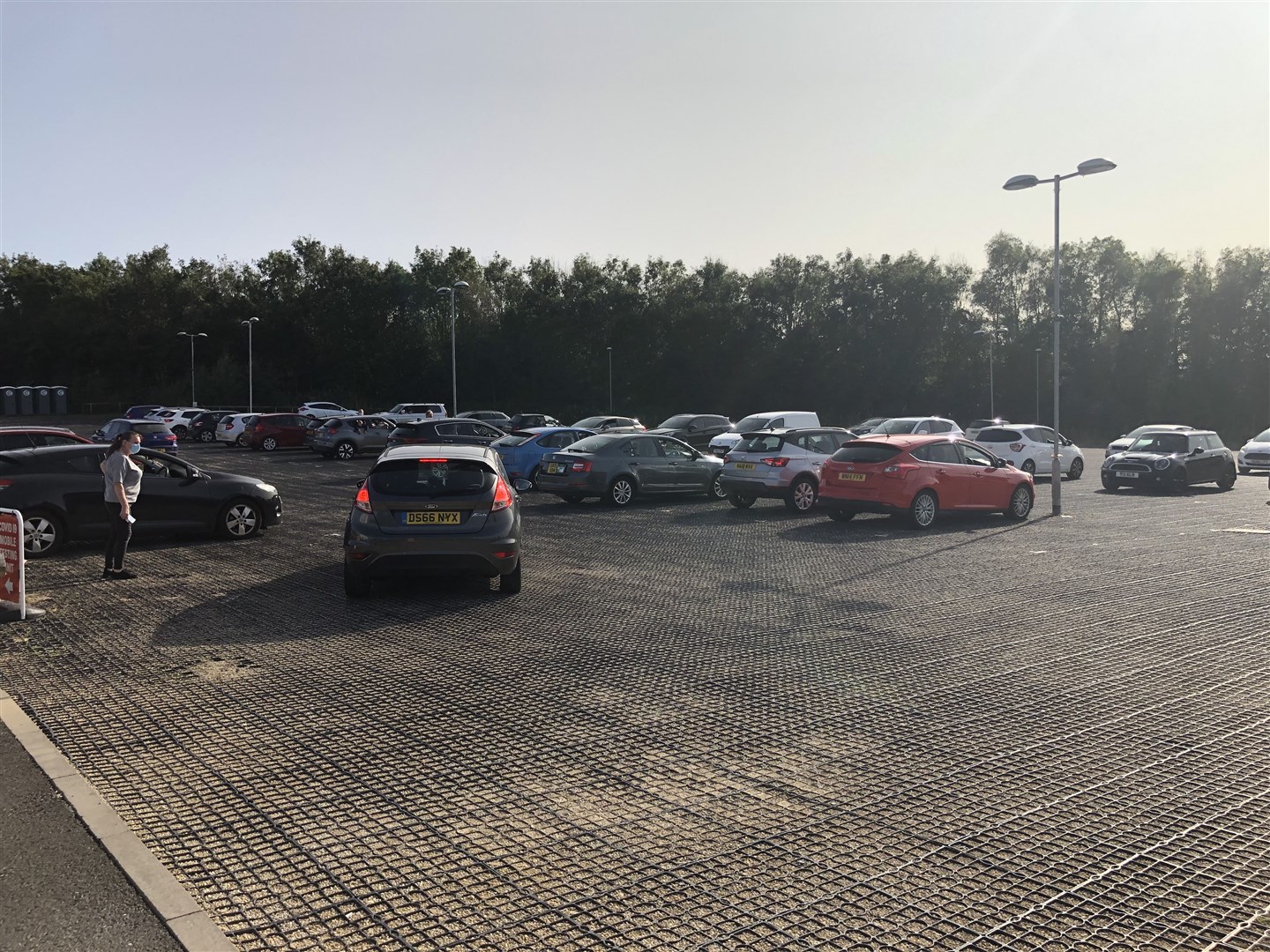 Around 50 cars were parked up at the testing site in Sunderland (Tom Wilkinson/PA)