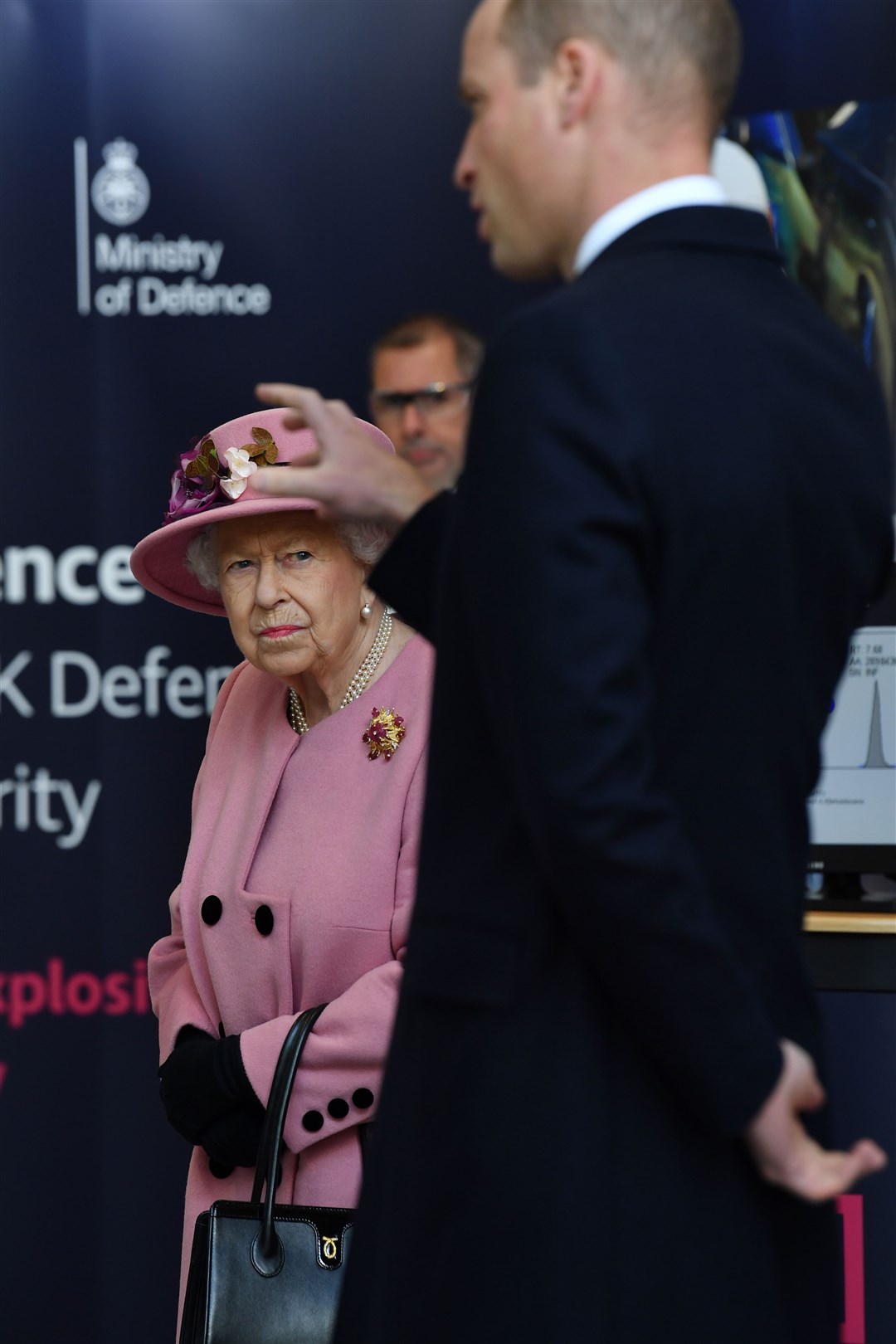 The royal visitors kept two metres apart throughout the visit (Ben Stansall/PA)