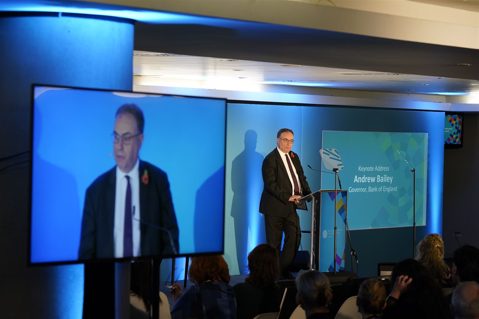 Bank of England governor Andrew Bailey speaking at the Central Bank of Ireland Financial System Conference in Dublin (Niall Carson/PA)