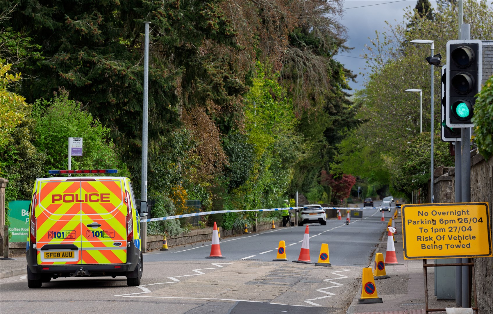 The scene of the crash in Island Bank Road on Sunday afternoon. Picture: Jasper Images/Brian Smith.