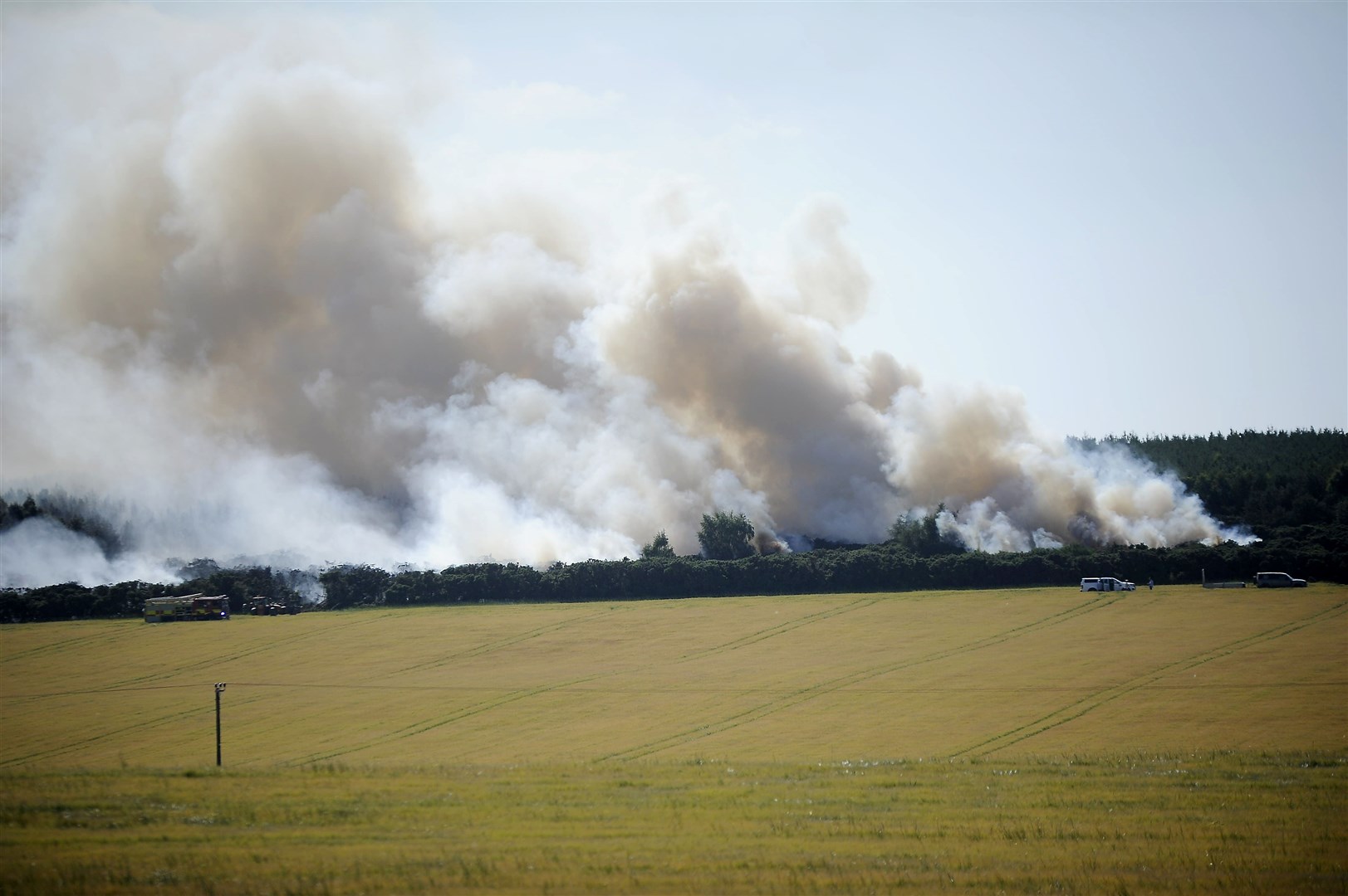 Nine appliances from the Scottish Fire and Rescue Service are at the scene. Picture: Highland News and Media