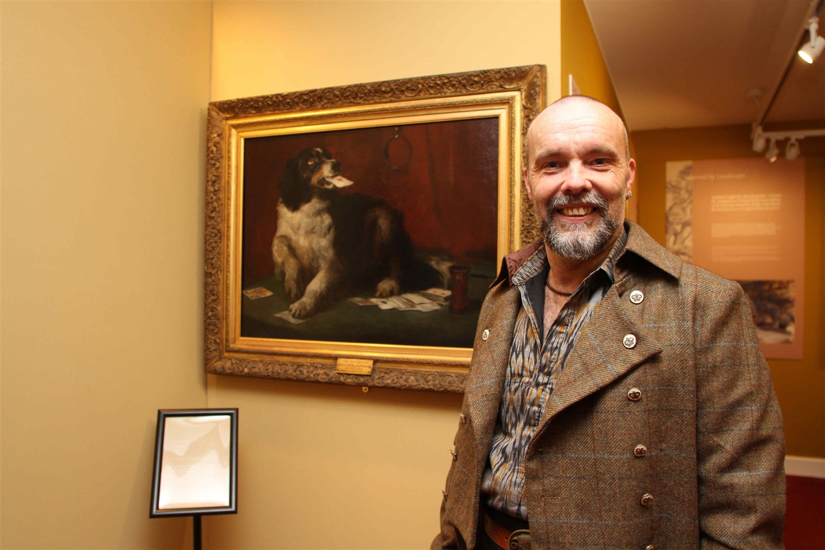 Dan Cottam beside 'The Trickster'