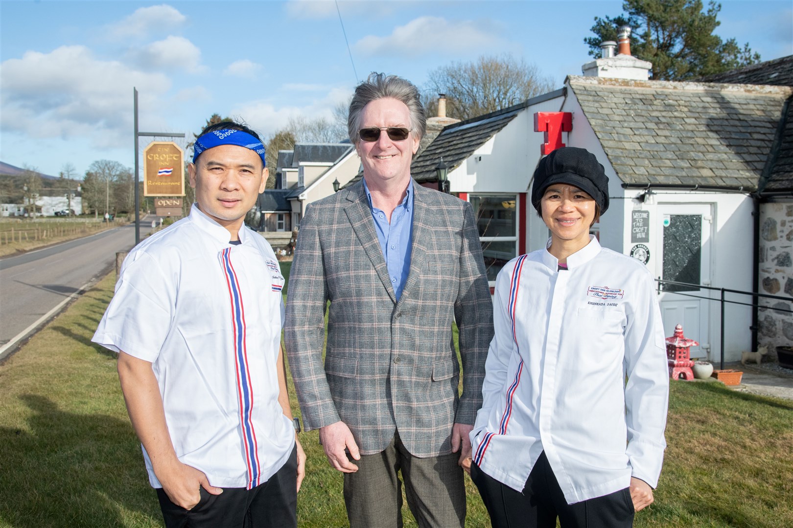 From left: Pariwat Prajudtane (Nat), Chris Brown and Khunrada Saiyat (Tuk Tik) of The Croft Inn. Picture: Daniel Forsyth