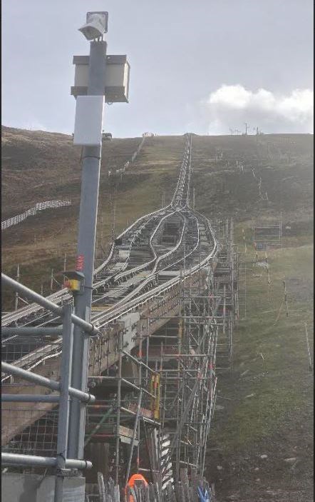 Ongoing repairs to the funicular pictured in the Autumn.