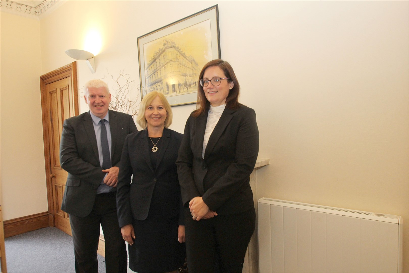 Peter Mason, managing director, Alison Martin, chief executive and Gemma McClelland, director at Macleod & MacCallum, sponsor of the brave child award.