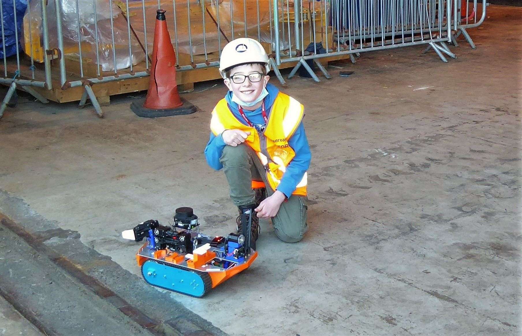 Robbie with Lyra, one of the specialist robot devices currently in use at Dounreay. Picture: DSRL