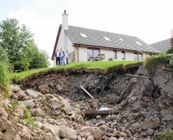 One of the gardens damaged by flooding early this year