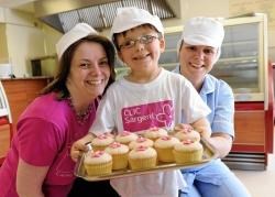From left: Alison Gordon with her six-year-old son Ben and Sarah McIntosh from Harry Gows.
