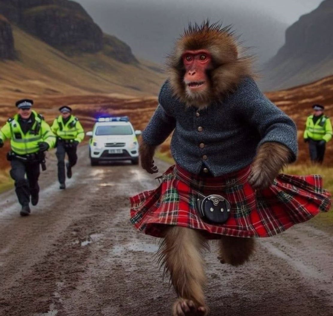 The pursuit of escapee Snow Monkey Honshu spawned a host of memes after his escape from the Highland Wildlife Park.