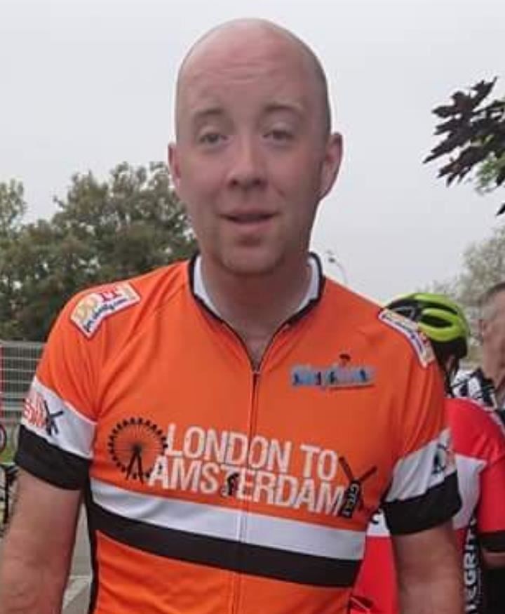 Joe Kirby on his fundraising cycle trip in 2019.