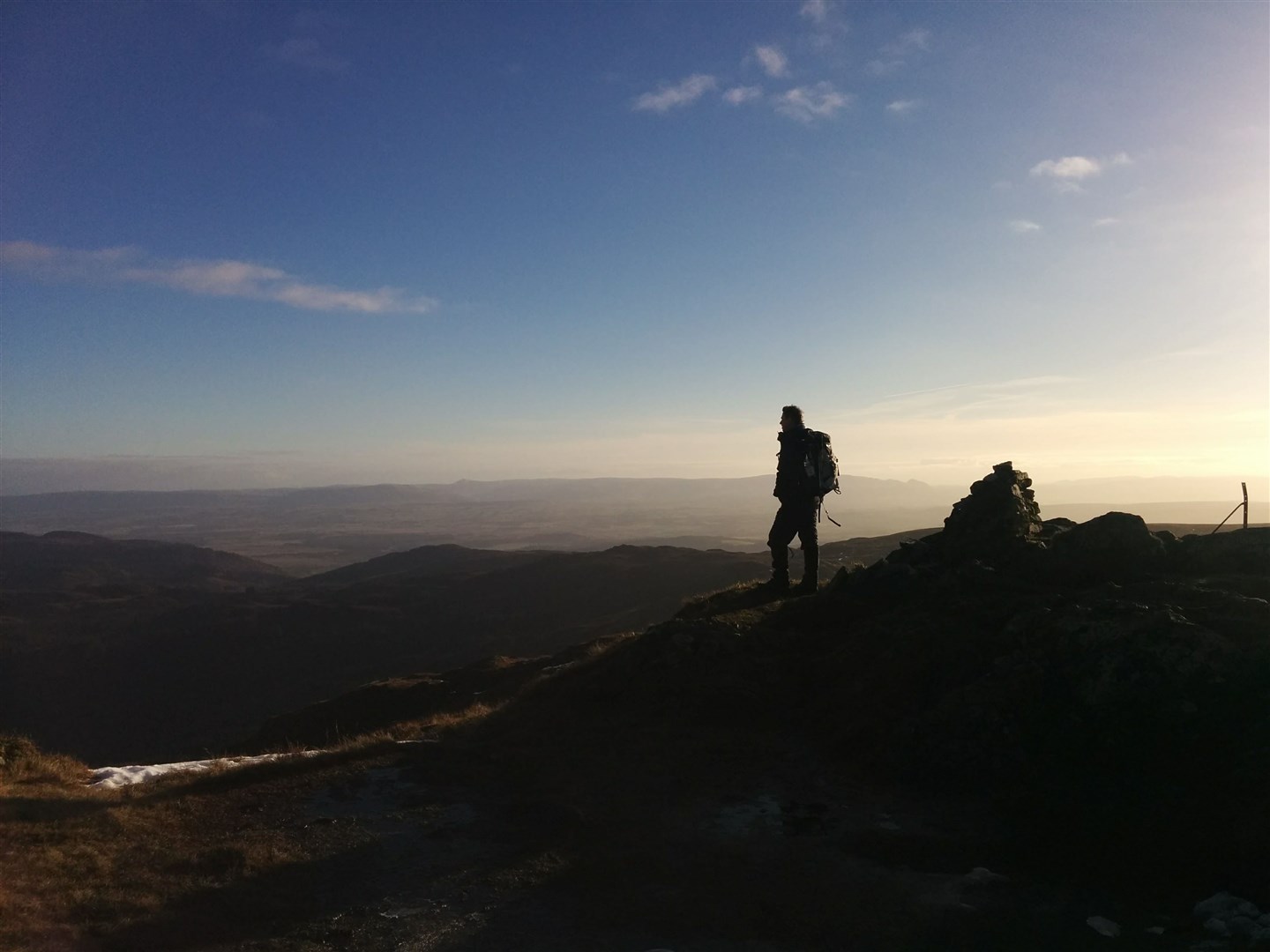 Low autumn light on the summit of Ben Venue. Picture: Helen Gestwicki.