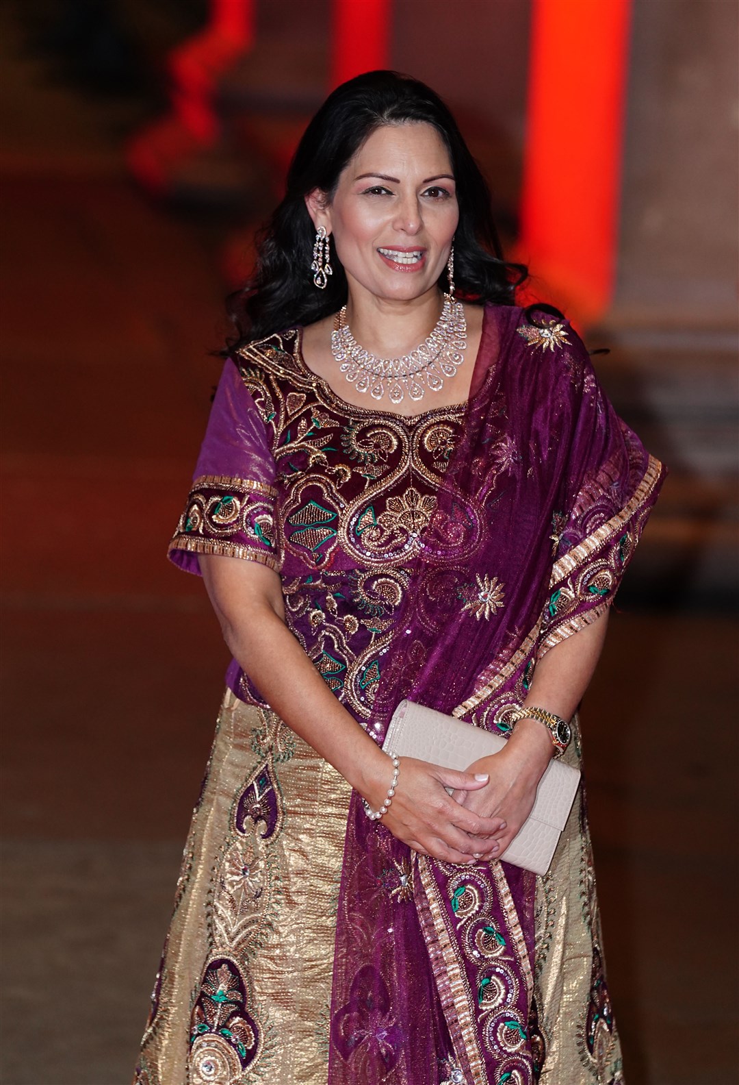 Priti Patel arrives at the reception (Ian West/PA)