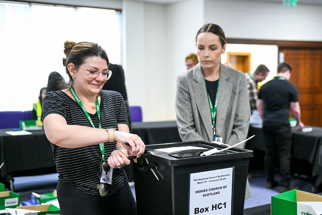 The Inverness South ward by-election count.