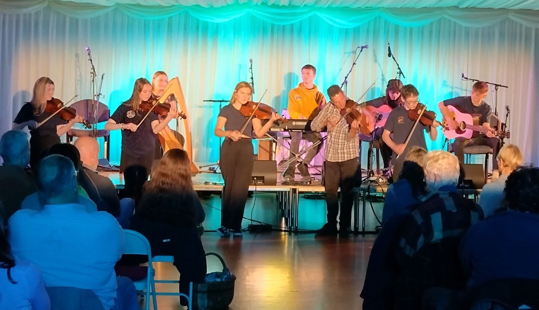 Charlie in his element with Monadh Ruadh, during Kingussie Shinty Club's spectacular Final Fling week in September last year