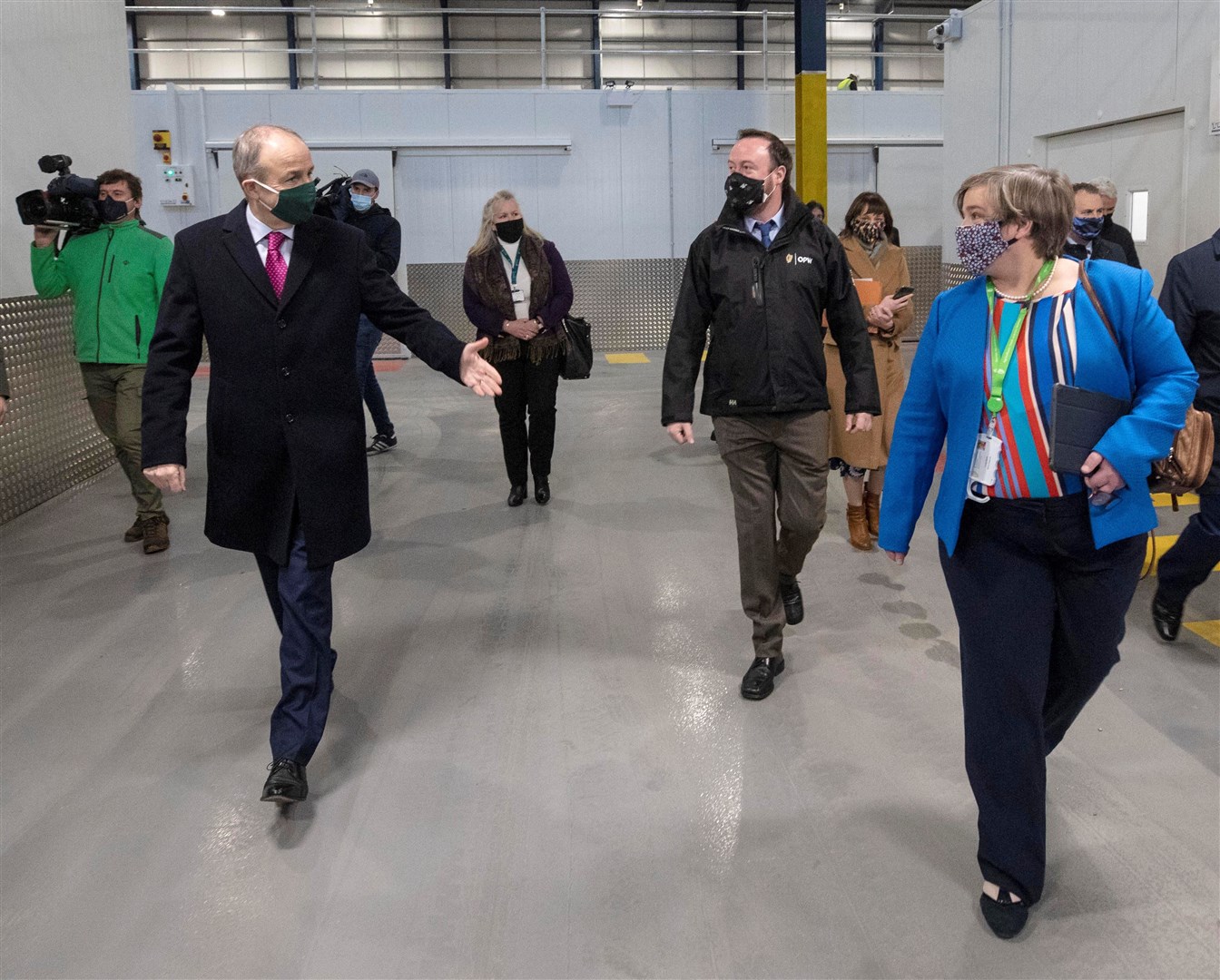 Taoiseach Micheal Martin (left) talked up the prospect of a Brexit deal during a visit to Dublin Port on Monday (Julien Behal/PA)