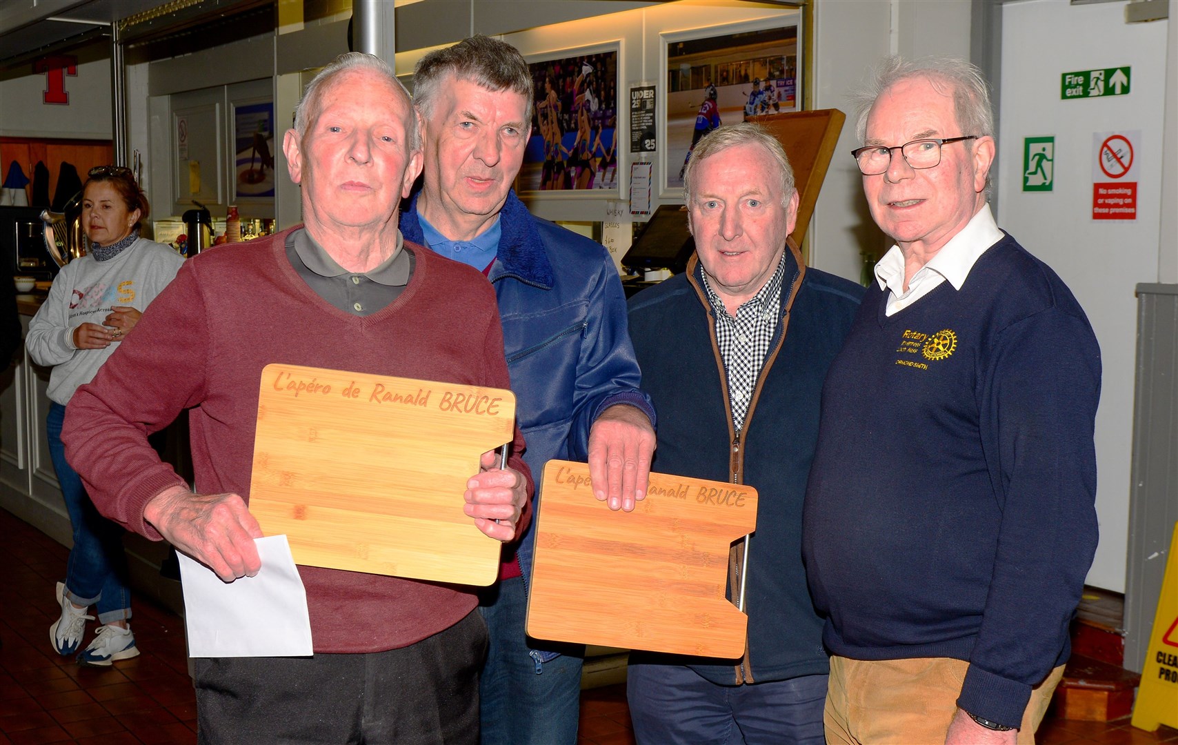 Presentation of the "Fair Play" awards: George Keir, Ian Keir, Andrew Cowan, Ormond Smith (tour co-organiser). Picture: Richard Cliff