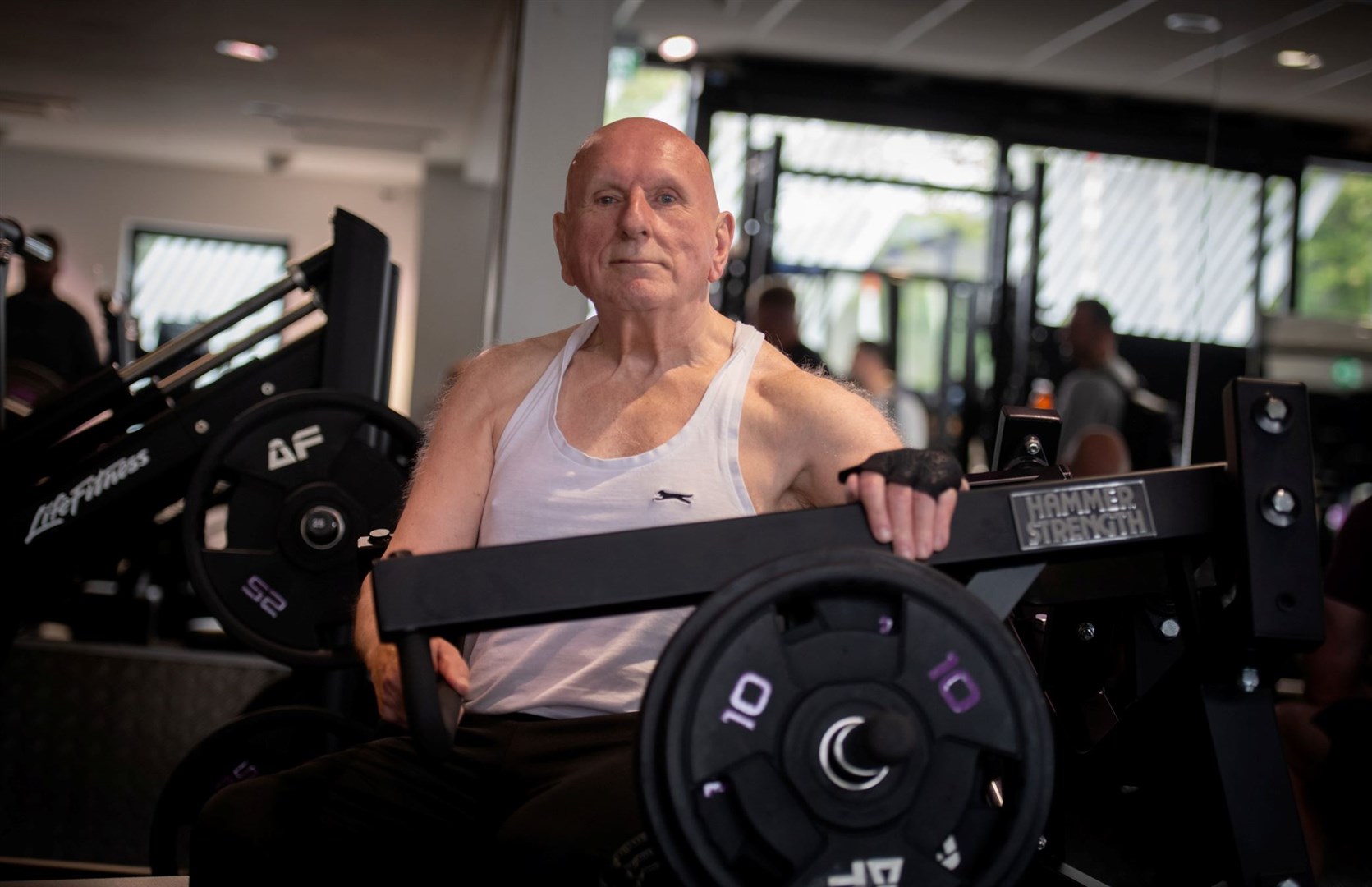 Les Durance is set to become a qualified personal trainer at the age of 78. Picture: Callum Mackay