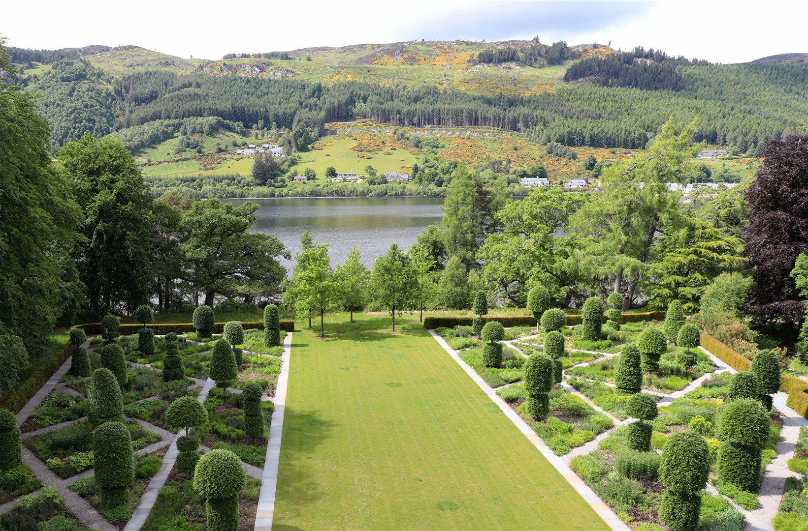 The formal gardens overlook Loch Ness. Picture: Peter Jolly