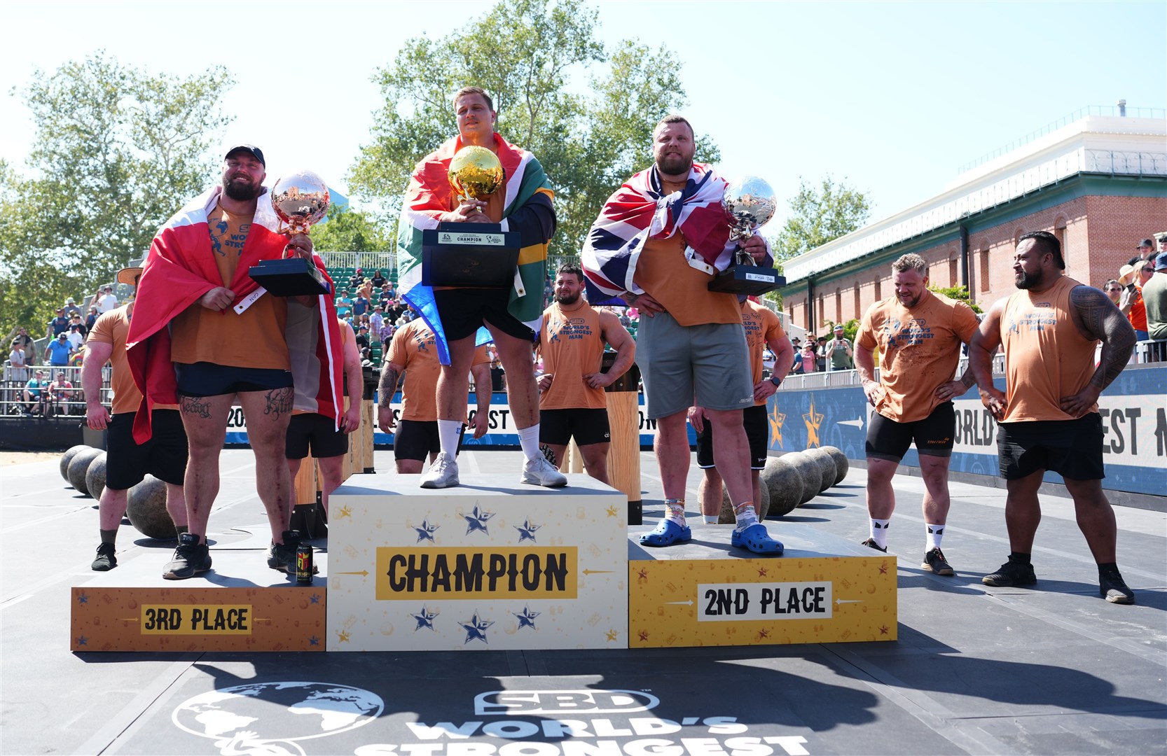 Tom Stoltman finished on the World's Strongest Man podium for the sixth time in his career. Picture: Rich Storry/World’s Strongest Man