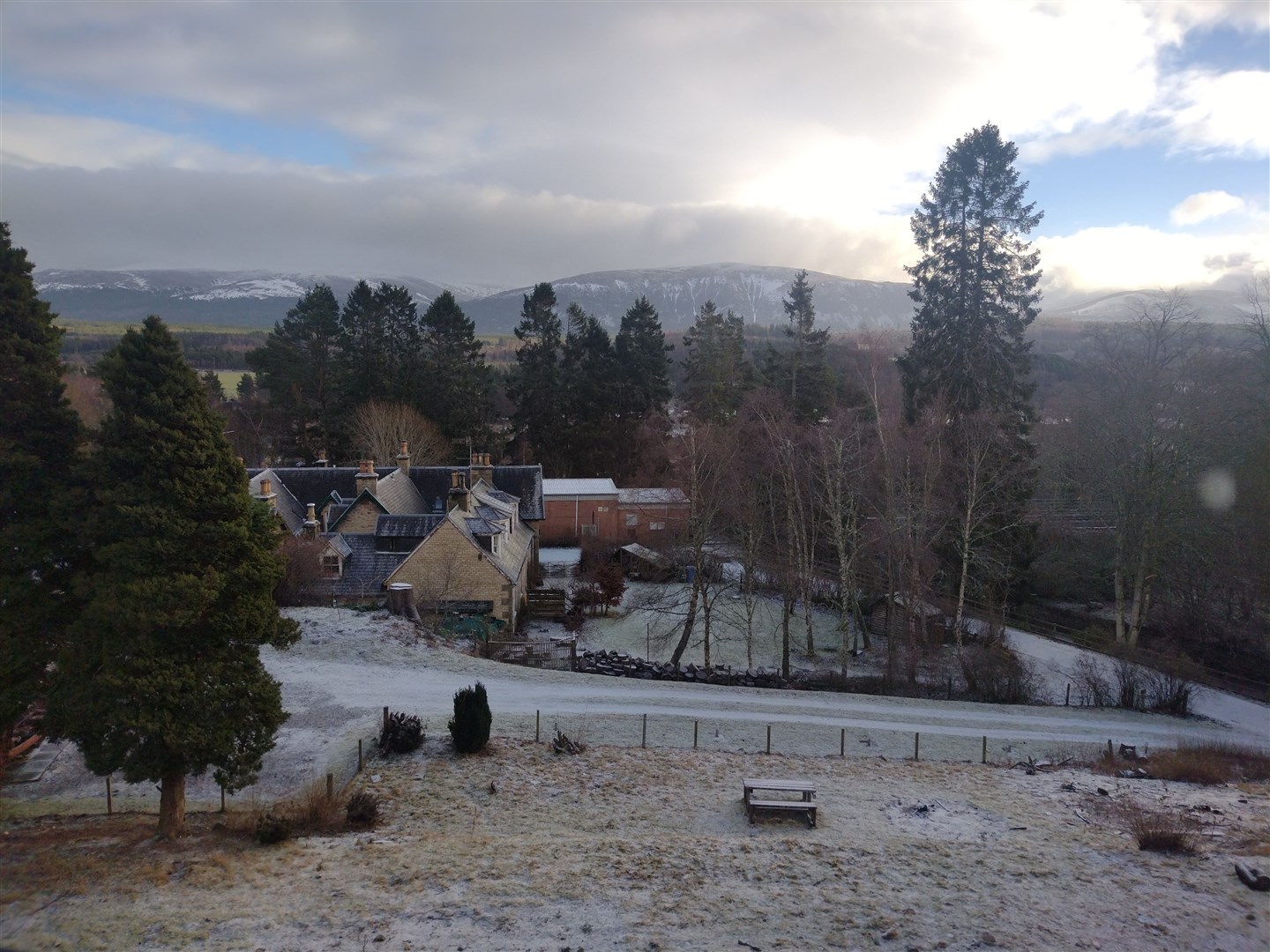 The snow returned but was only very light.