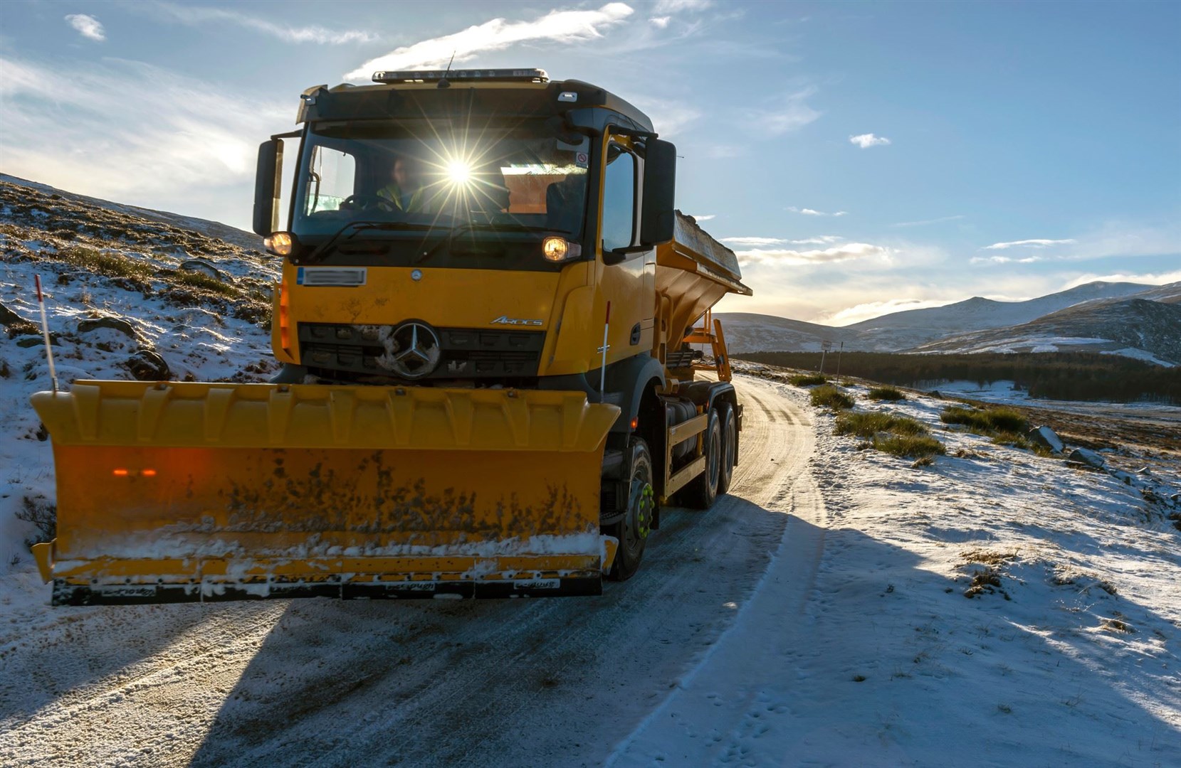 Snowplough in action