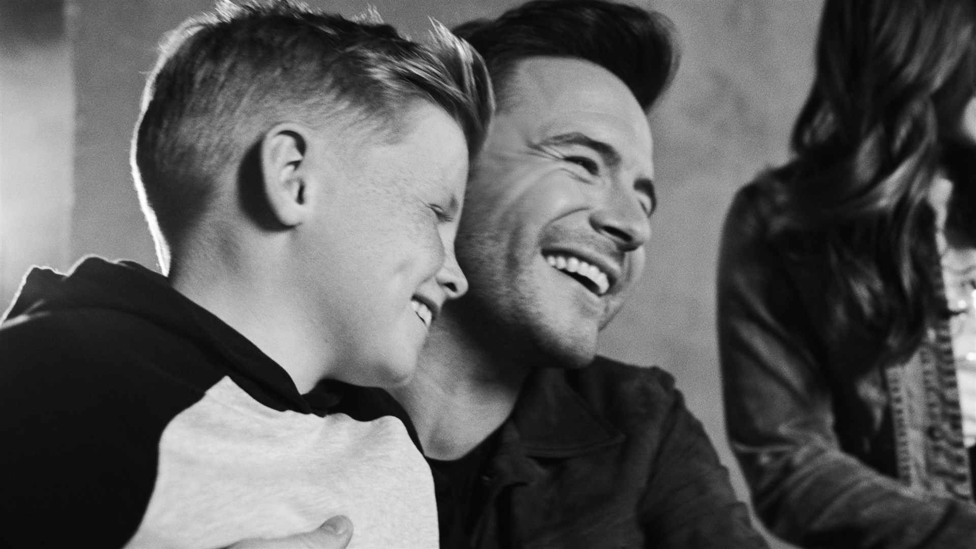 Shane Filan with his son Shane Jr, who appeared in a Westlife video together (Westlife/PA)