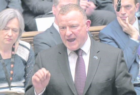 MP Drew Hendry speaking during PMQs.