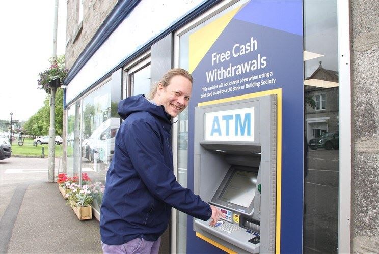 COMMUNITY SUCCESS: The Hub has brought a 24/7 ATM to Grantown High Street.