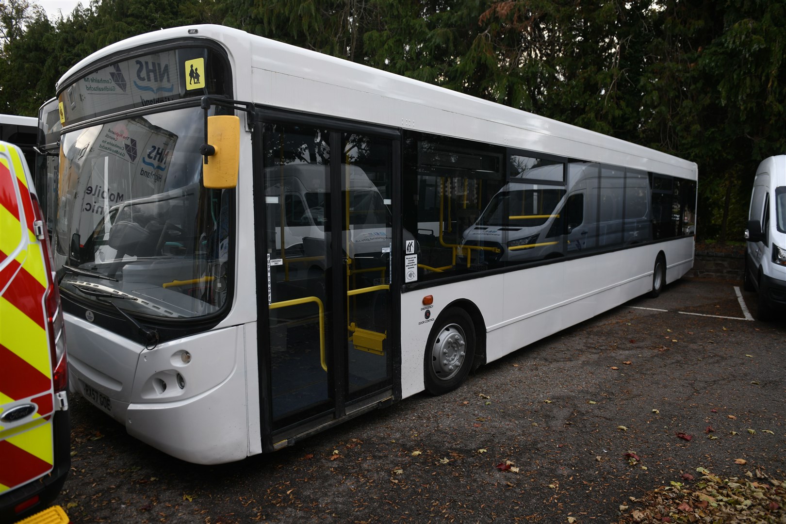 New buses outside Highland Council HQ. Picture: James Mackenzie.