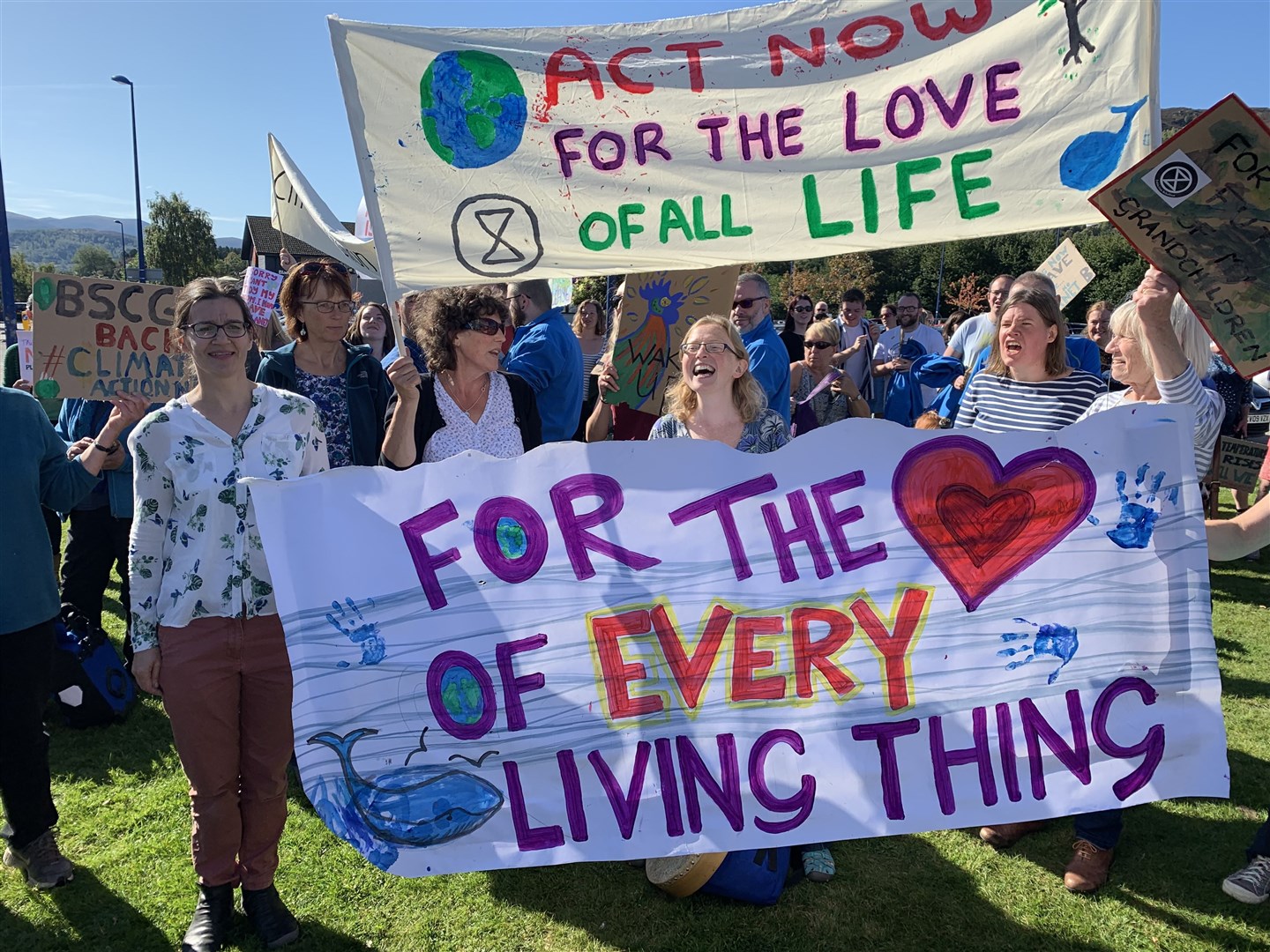 More than 200 people took part in Aviemore in the recent global climate change protest.