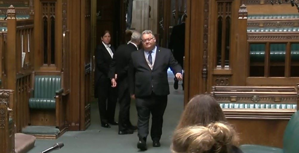 New MP Graham Leadbitter prepares to be sworn in at the House of Commons...Picture: UK Parliament