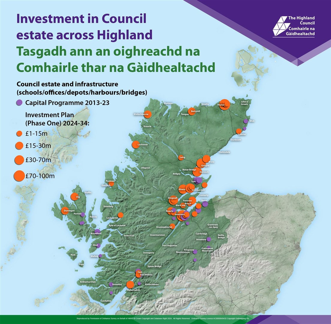 Highland Council has plans to invest millions in infrastructure over the next decade.