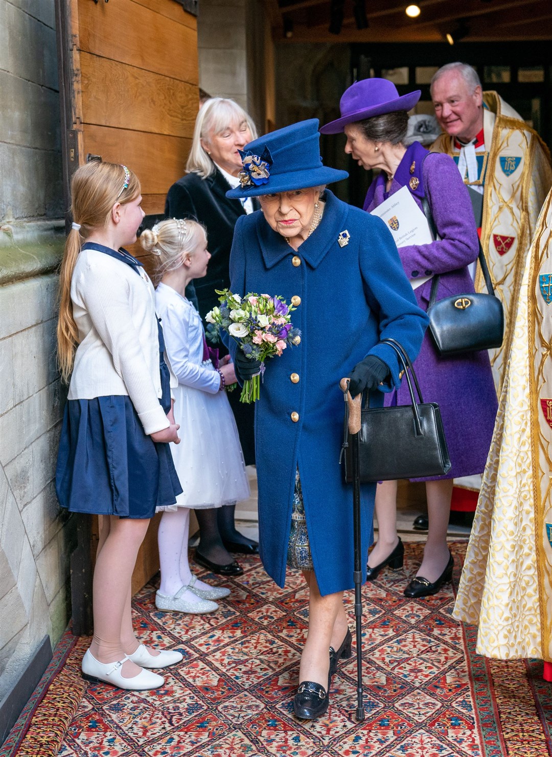 The Queen using a different door at the Abbey in October (Arthur Edwards/The Sun/PA)