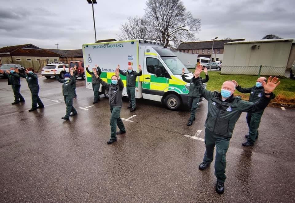 The Jerusalema Challenge was taken up by more than 30 Ambulance Service staff from around the region.