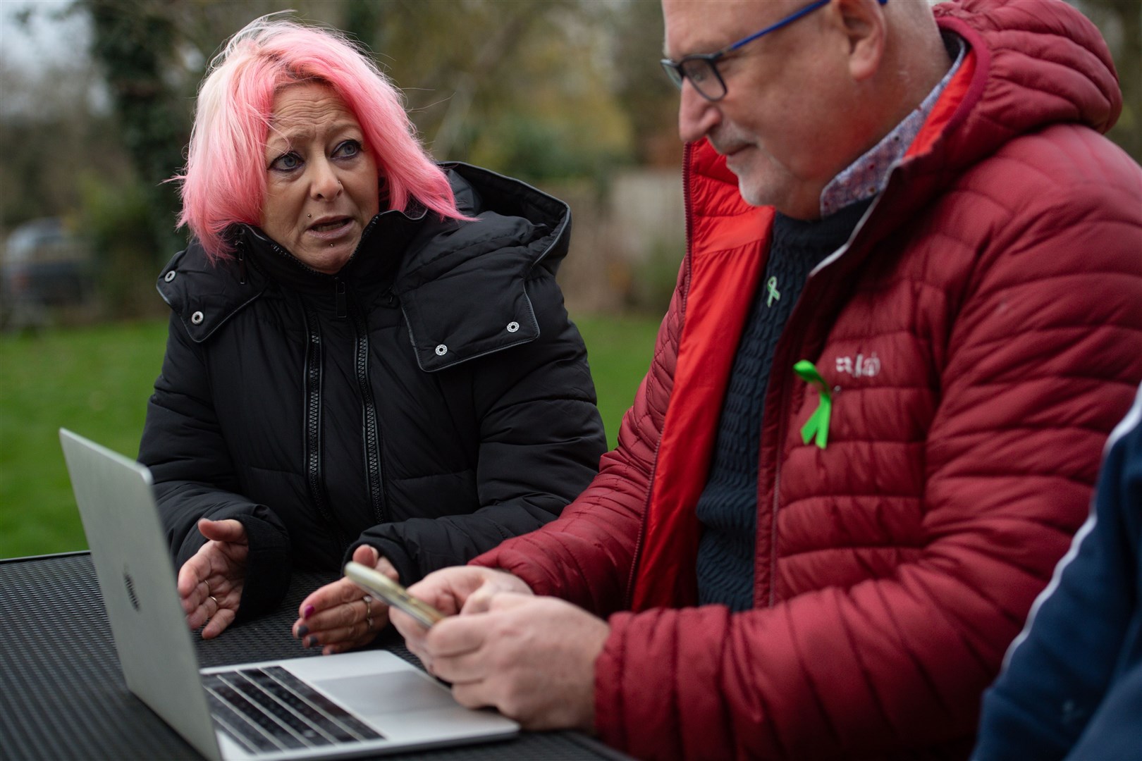 Family adviser Radd Seiger (right) with Harry Dunn’s mother, Charlotte Charles, who said the ruling is ‘just another hurdle’ (Jacob King/PA)