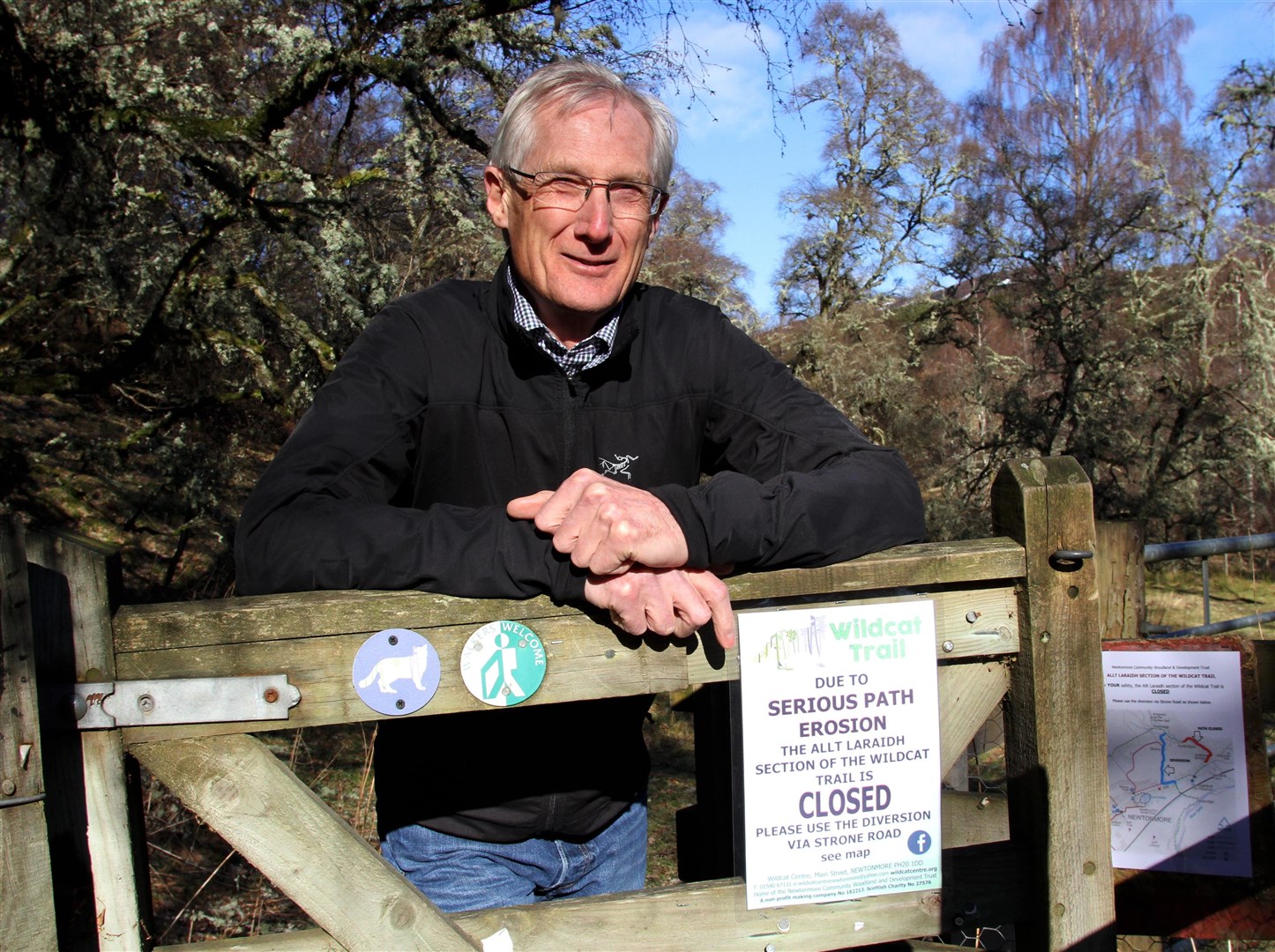 A detour has been put in place so that people can continue to use the rest of the orbital footpath.