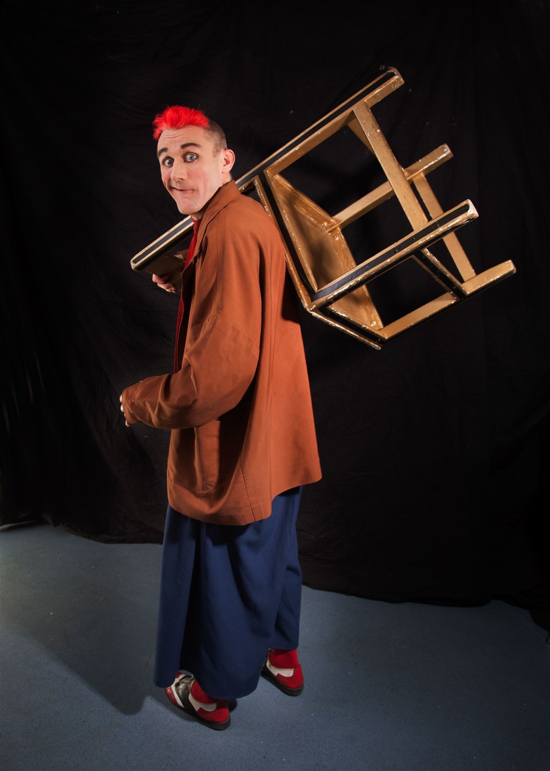 Tweedy the clown with Cirque Berserk (Paul Reid/PA)