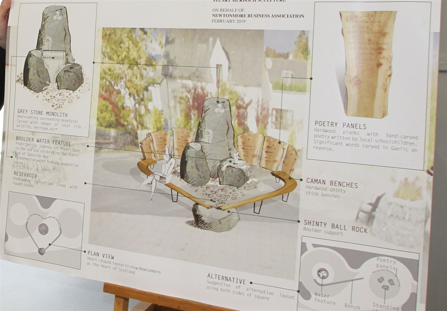 The winning stone-based installation