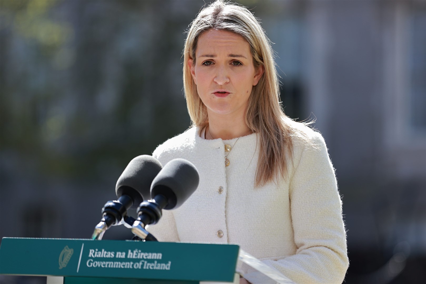 Irish Justice Minister Helen McEntee said there had been an upsurge in asylum seekers crossing the border following the passing of the UK’s Safety of Rwanda Act (Liam McBurney/PA)