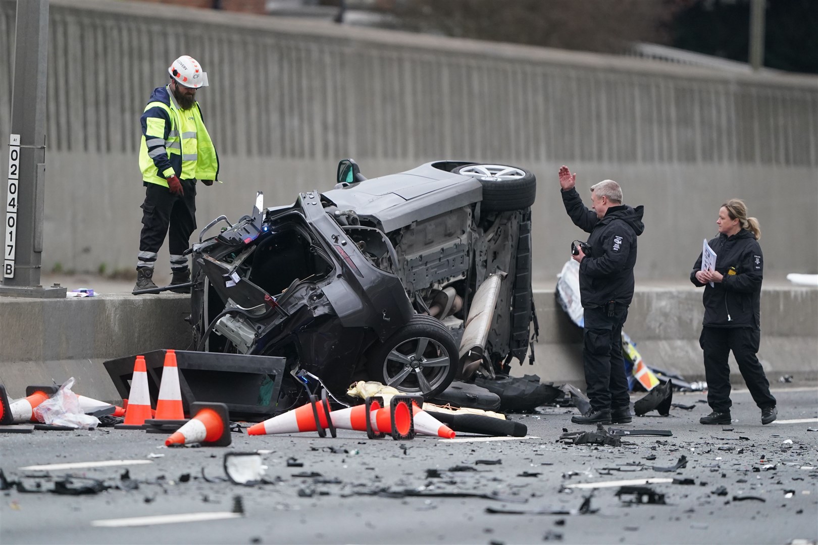 The collision on the A1 on Tyneside happened in the early hours of Wednesday morning (Owen Humphreys/PA)