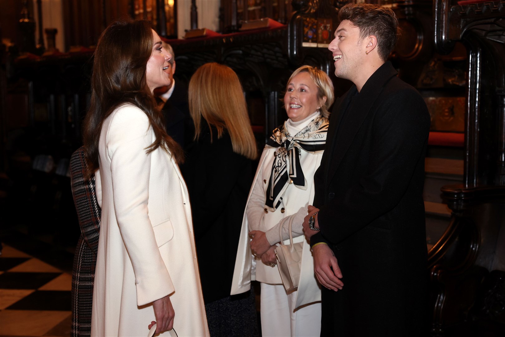 The Princess of Wales with Roman and Shirlie Kemp at Westminster Abbey (Chris Jackson/PA)