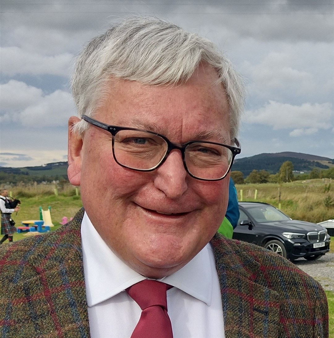 GETTNG PERSONAL: Mr Ewing wanted to reach his voters on his own home patch so addressed them through the Strathy this week