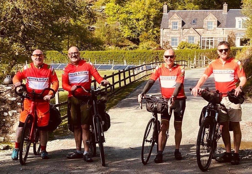Coming North: the team are heading for Kincraig. From left: Graham MacPherson, Toni Vastano, Andy Blair and Stephen Robb.