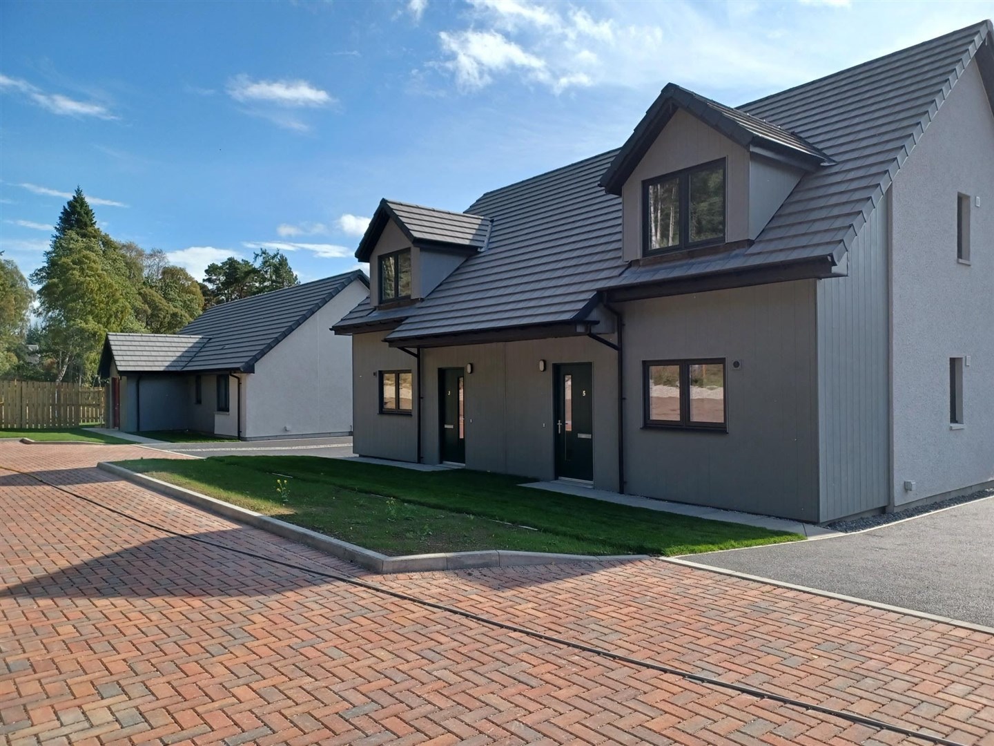 Some of the new homes at Dulnain Bridge which have just been completed and handed over.