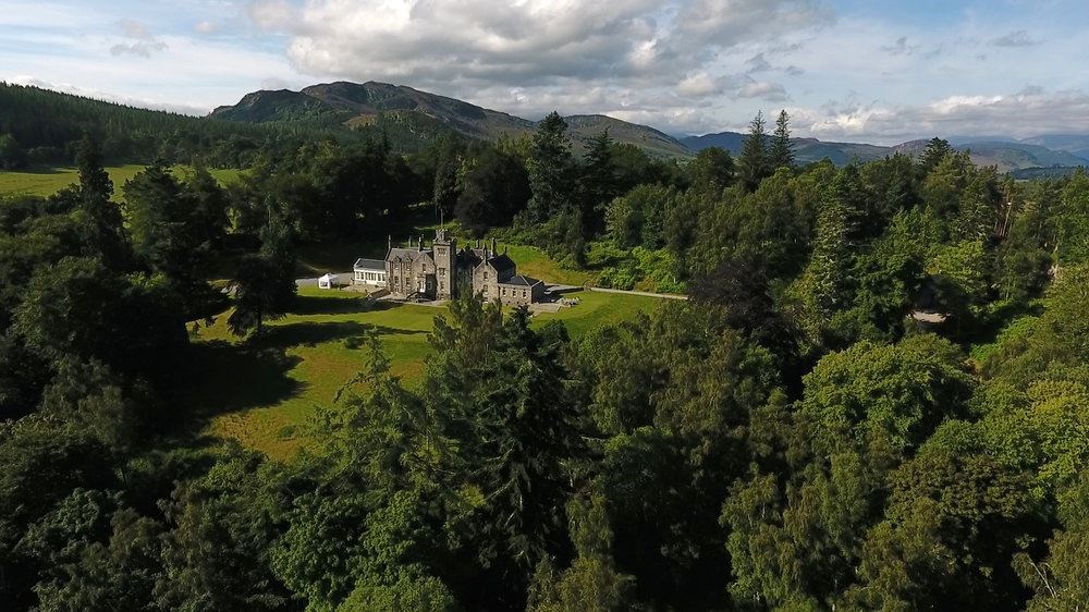 Exquisite setting: Glentruim House amid its 53 acres