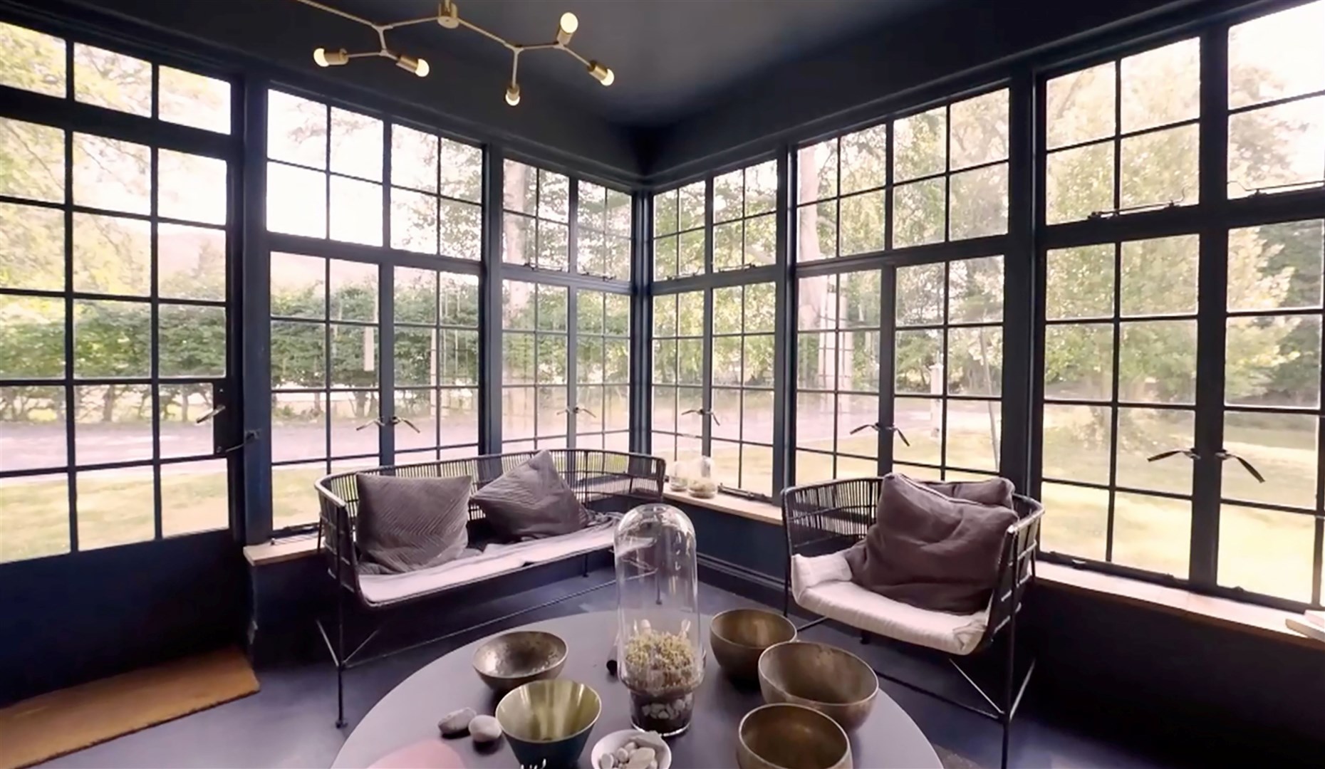 The conservatory which was home to the couple's favourite spot in the house.