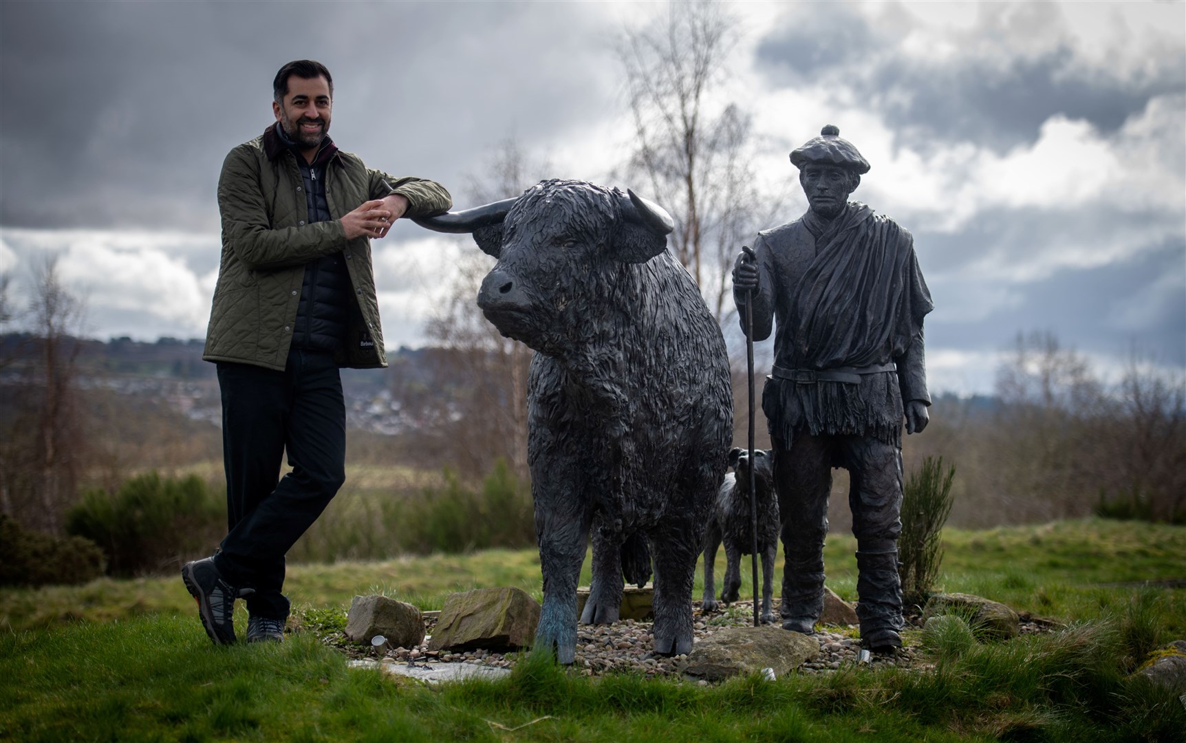 Humza Yousaf visiting Dingwall. Picture: Callum Mackay.